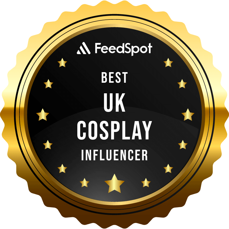 FeedSpot Top 40 UK Cosplay Influencer Badge